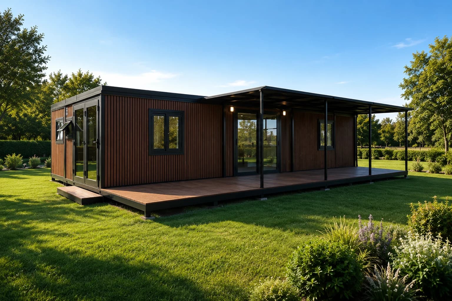 12M Portable Granny Flat with 3 Bedrooms and Terrace — interior view 1