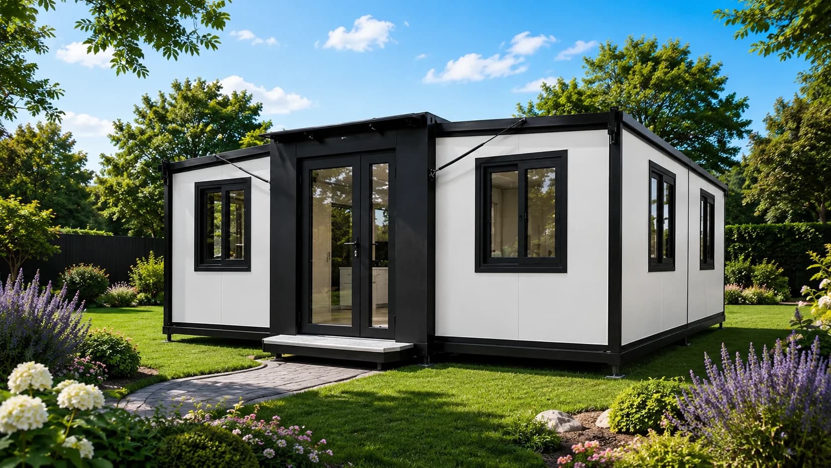 6M Container Home with 2 Bedrooms exterior by ModuHaus