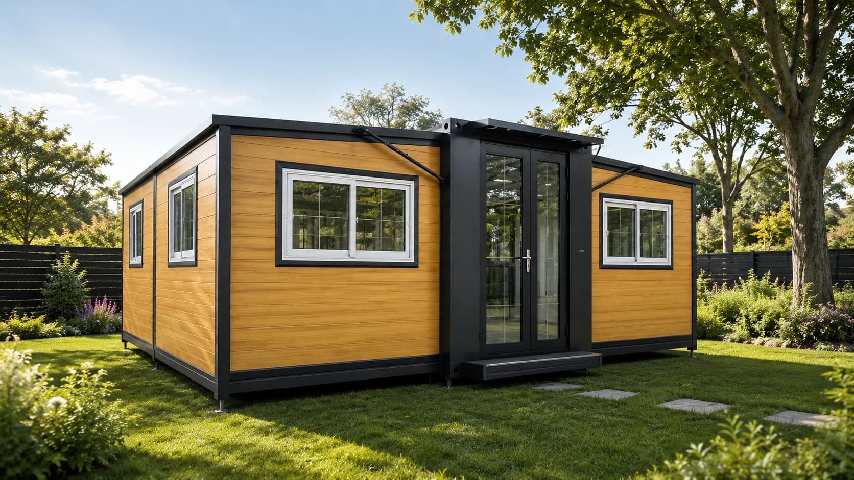 6M Container Home - Open Space exterior by ModuHaus