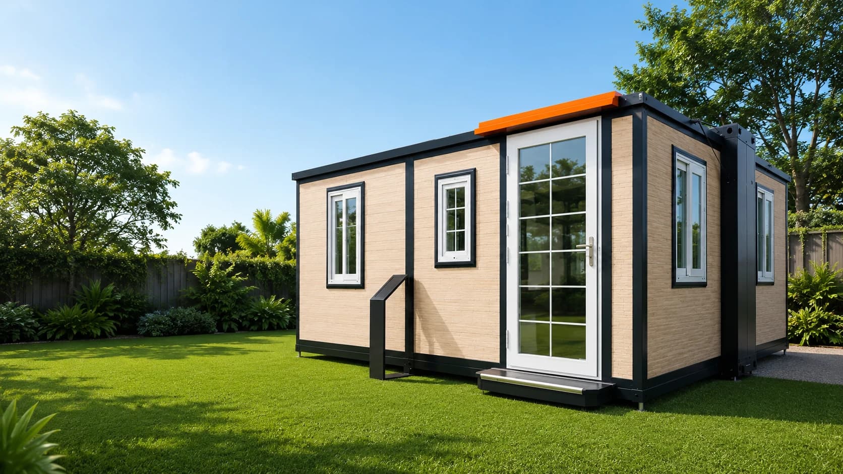 6M Foldable Container Home - 6M-V4 exterior by ModuHaus