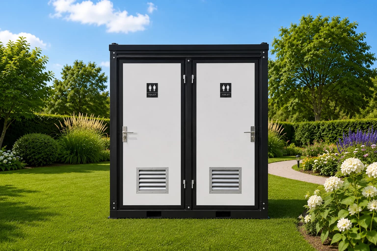 Double Toilet Block exterior detail