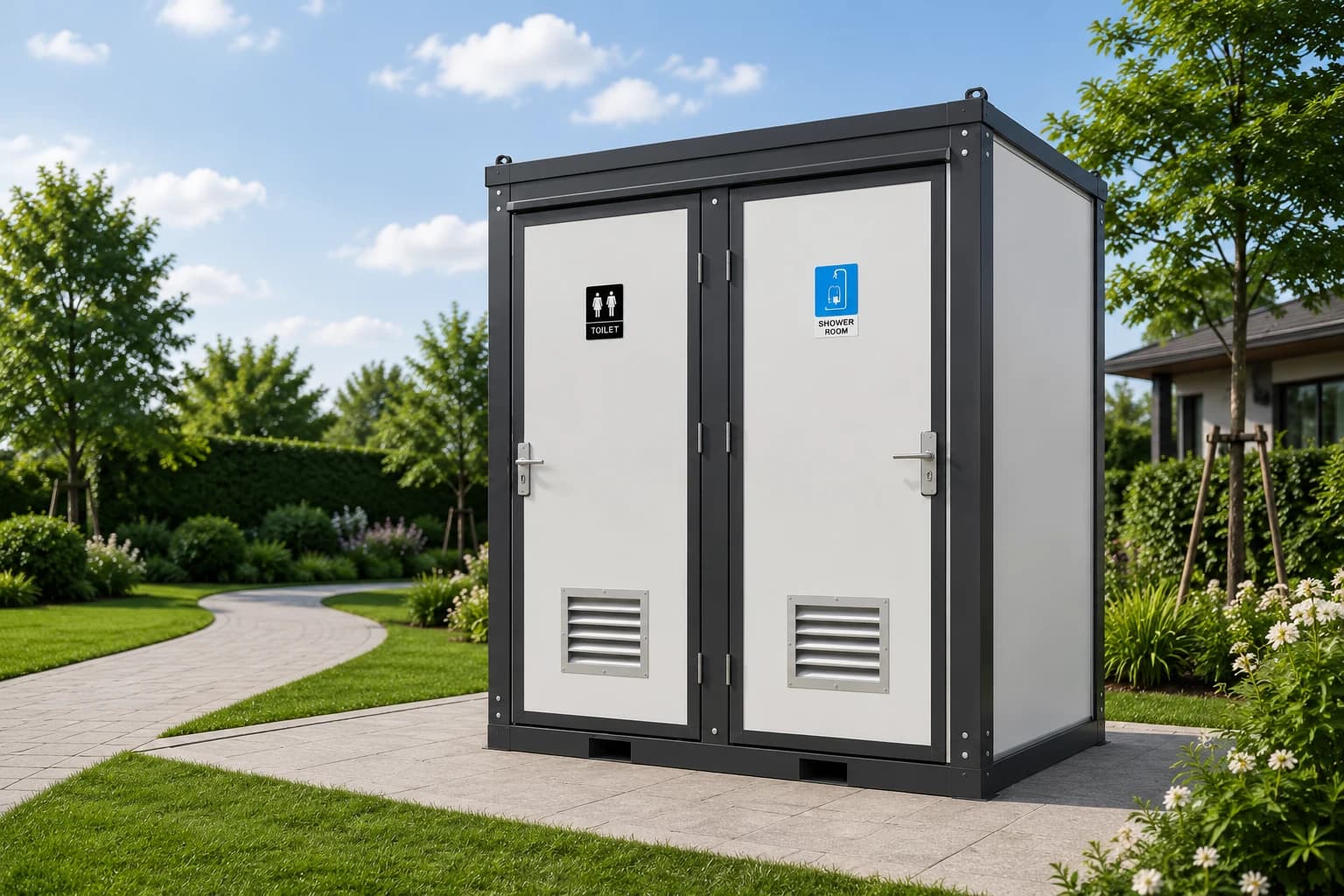 Portable Toilet & Shower exterior detail