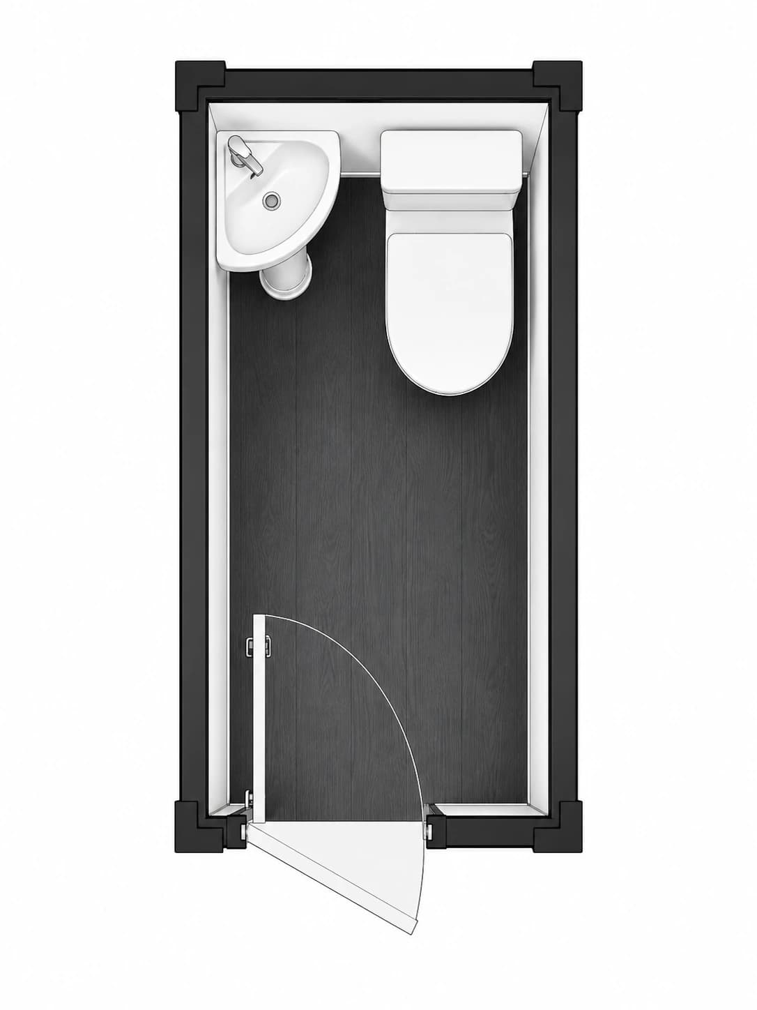 Single Toilet Block floor plan