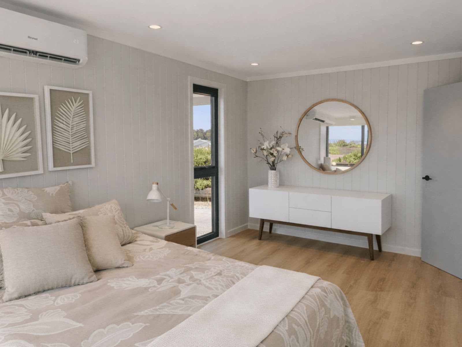 A calm, light-filled interior with timber detailing